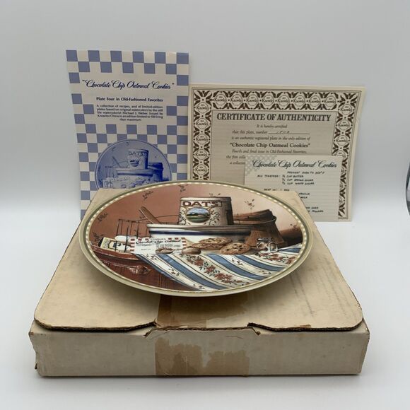 Knowles Chocolate Chip Oatmeal Cookies Collector Plate Old-Fashioned Favorites - Picture 2 of 12